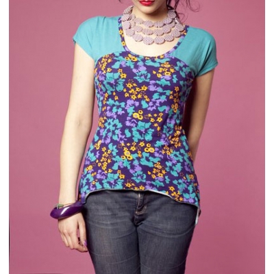 T-shirt etnica con fiori Bali - Vari colori